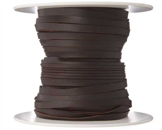KANGAROO LACING FLAT 4.7MM DARK BROWN 50M ROLL AUSTRALIAN MADE