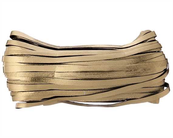 KANGAROO LACING FLAT 4.7MM GOLD 23M HANK AUSTRALIAN MADE
