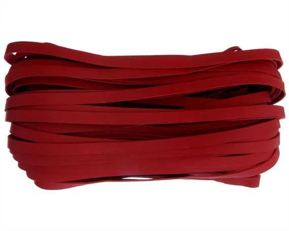 KANGAROO LACING FLAT 6MM RED 20M HANK AUSTRALIAN MADE