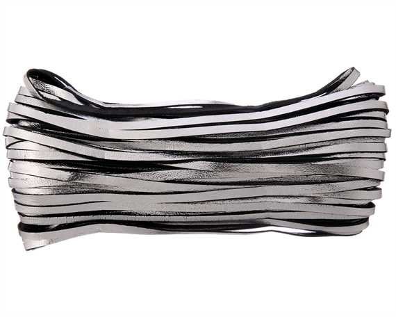 KANGAROO LACING FLAT 3MM SILVER 23M HANK AUSTRALIAN MADE