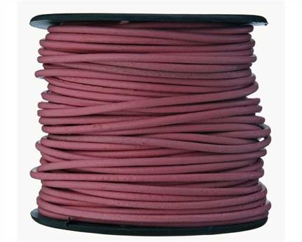 ROUND LEATHER THONGING 2MM #016 PINK 25M SPOOL