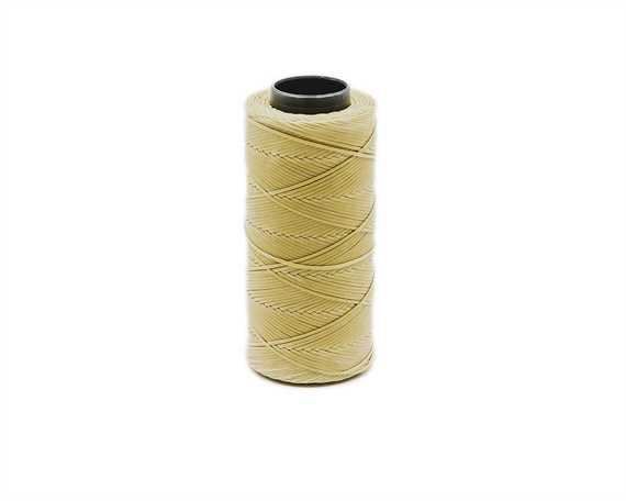 THREAD SADDLERY WAXED BRAIDED POLY 1MM NATURAL 50G SPOOL