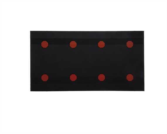 TOPY HEELING SHEET RED DOT (4PAIRS) 8MM BLACK