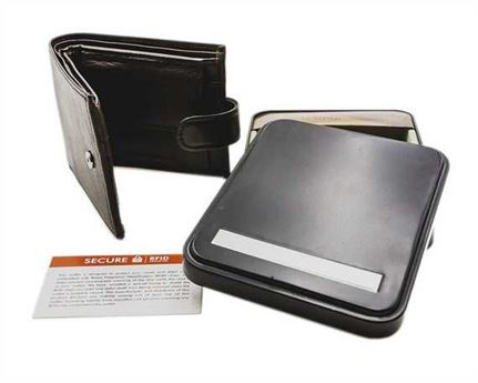 WALLET NAPPA LEATHER 3 X C/C, COIN, CLIP, BROWN, WINDOW RFID AND TIN