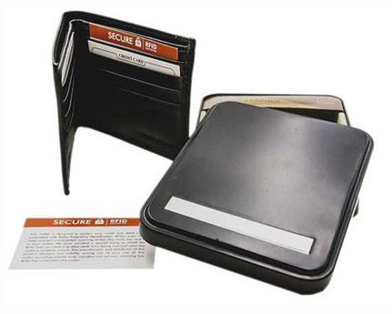 WALLET NAPPA LEATHER 8 X C/C, BLACK RFID AND TIN