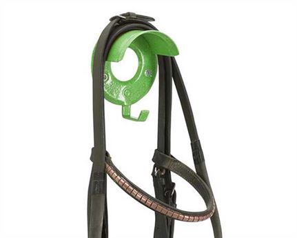 STUBBS BRIDLE RACK Individual With Hook GREEN