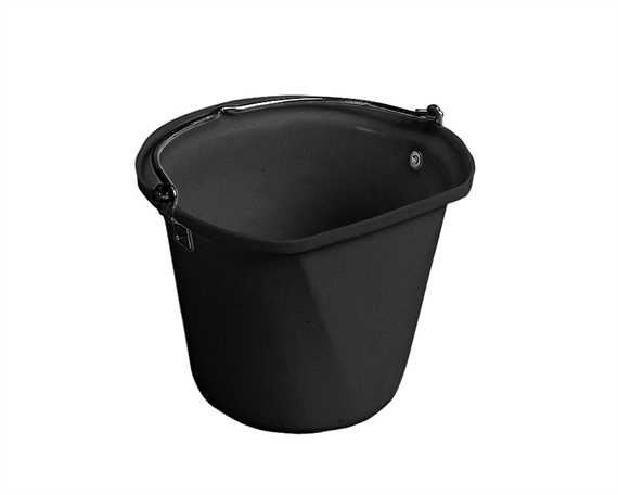 STUBBS FLAT SIDE HANGING BUCKET BLACK- 4 GALLONS/18 LITRES