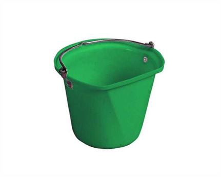 STUBBS FLAT SIDE HANGING BUCKET GREEN- 4 GALLONS/18 LITRES
