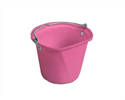 STUBBS FLAT SIDE HANGING BUCKET PINK- 4 GALLONS/18 LITRES