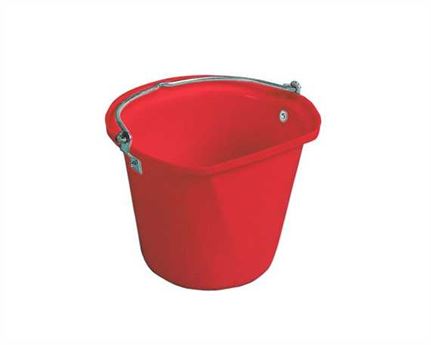 STUBBS FLAT SIDE HANGING BUCKET RED- 4 GALLONS/18 LITRES