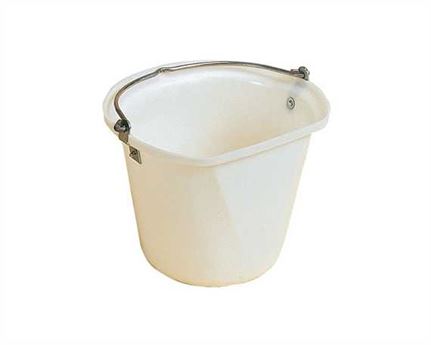 STUBBS FLAT SIDE HANGING BUCKET WHITE- 3 GALLONS /14 LITRES