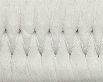 ELASTIC LEATHER COVERED WHITE (PER L/MTR) 12MM