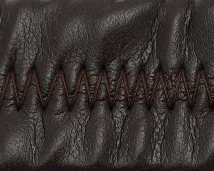 ELASTIC LEATHER COVERED DARK BROWN (PER L/MTR) 20MM