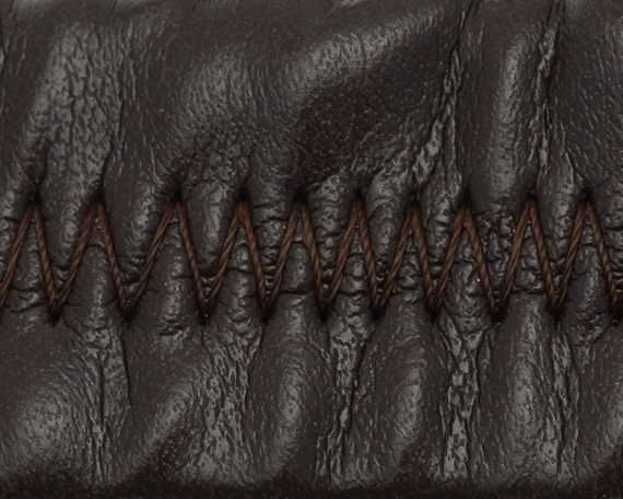 ELASTIC LEATHER COVERED DARK BROWN (PER L/MTR) 20MM