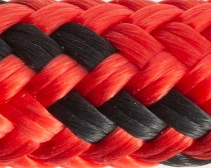 ROPE MARINE DOUBLE BRAID (PER L/MTR) 8MM RED - VARIOUS FLECK