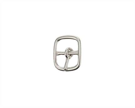 BUCKLE SQUARE SPUR STRAP NICKEL PLATE BRASS 13MM