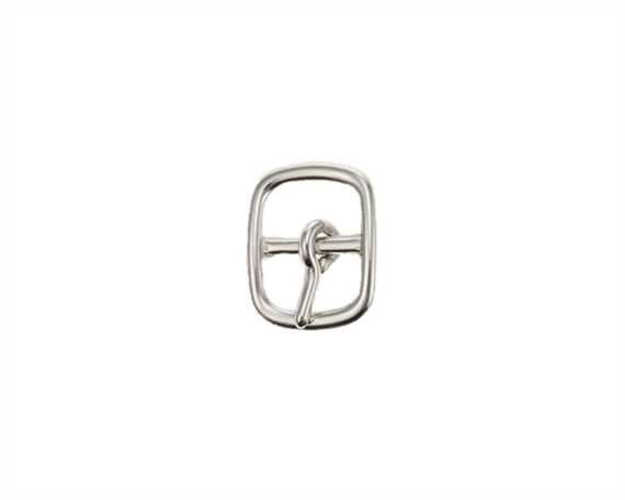 BUCKLE SQUARE SPUR STRAP NICKEL PLATE BRASS 13MM