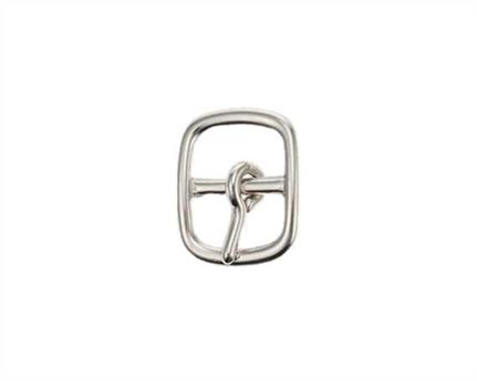 BUCKLE SQUARE SPUR STRAP NICKEL PLATE BRASS 16MM