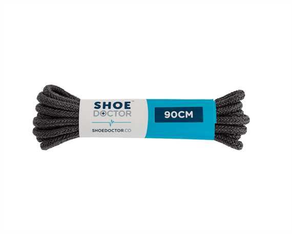  SHOE DOCTOR 90CM FINE ROUND LACE DARK GREY