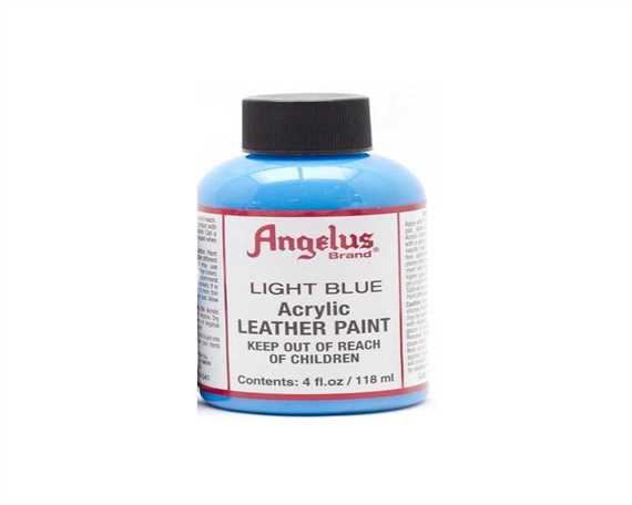 ANGELUS ACRYLIC PAINT LIGHT BLUE #041 118ML USE ON LEATHER, VINYL OR FABRIC