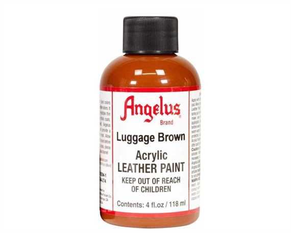 ANGELUS ACRYLIC PAINT LUGGAGE BROWN #274 118ML USE ON LEATHER, VINYL OR FABRIC