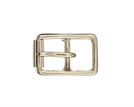 BUCKLE BRIDLE WITH ROLLER NICKEL PLATE BRASS 15MM