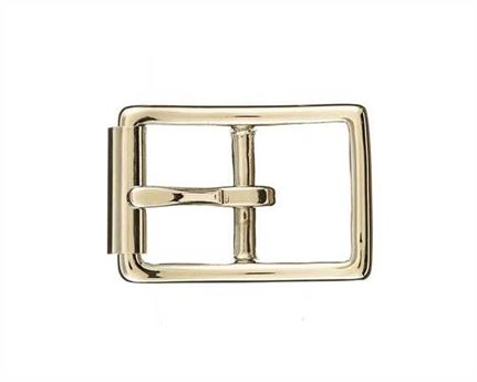BUCKLE BRIDLE WITH ROLLER NICKEL PLATE BRASS 20MM