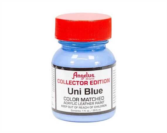 ANGELUS CE ACRYLIC PAINT UNI BLUE 29ML COLLECTORS EDITION FOR LEATHER, VINYL, FABRIC