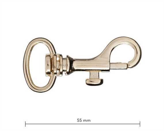 BAG DOCTOR BAG CLIP F6 GILT (GOLD COLOUR) ONLY 20MM EYE 55MM LONG