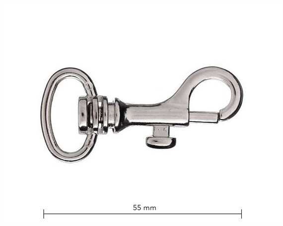 BAG DOCTOR BAG CLIP F6 NICKEL PLATE 20MM EYE 55MM LONG