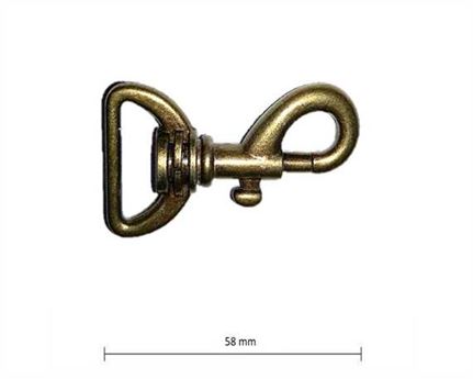 BAG DOCTOR BAG CLIP F5 ANTIQUE 25MM EYE IN HEAVY WEIGHT 60MM LONG