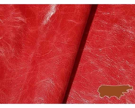 DAKOTA PULL UP COW SIDES 0.6/0.8MM RED LIGHTWEIGHT LEATHER