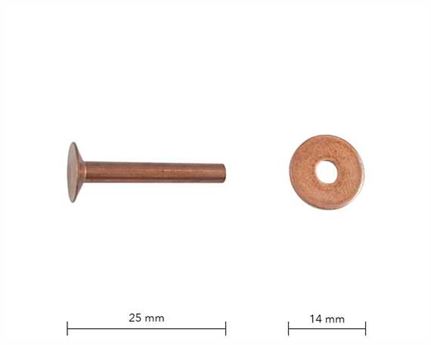 RIVET BINDER COPPER 6 GUAGE AND WASHERS PKT 40