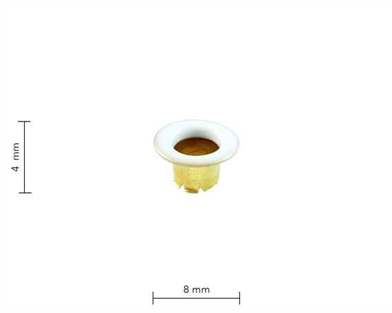 EYELET SHOE 4.5MM WHITE PKT OF 100 