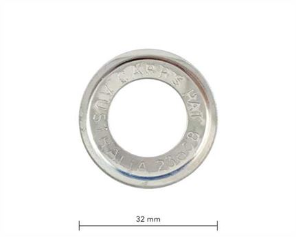 WASHER FOR SP9 EYELET NICKEL PLATE 