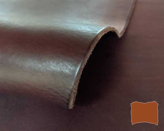 VEG TANNED DOUBLE SHOULDER BROWN HEAVY MILLED 3.6/3.8MM LEATHER FROM TUSCANY ITALY.
