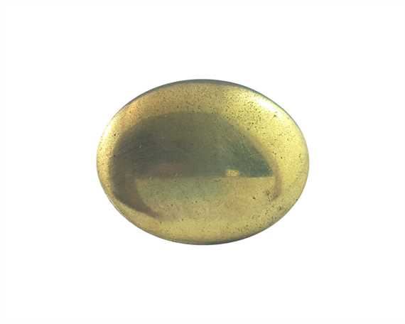 SMOOTH OVAL SHAPED HARNES ORNAMENTS BRASS 32MM