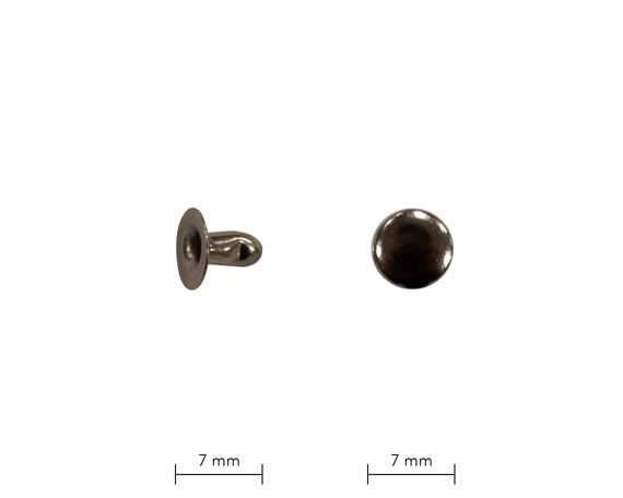 RIVET 2-PART TUBULAR NICKEL 7MM STEM SINGLE CAP DM PER 500