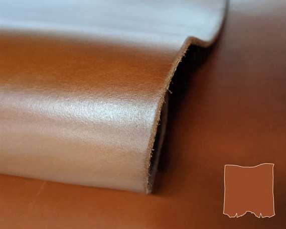 VEG TANNED DOUBLE BUTT TAN 3.4/3.6MM LEATHER FROM TUSCANY ITALY.