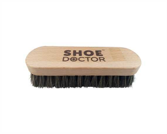  SHOE DOCTOR SHOE BRUSH HORSE HAIR MEDIUM SIZE with WOODEN HANDLE