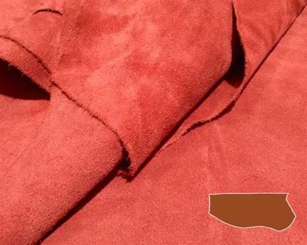 SUEDE DOUBLE BUTTS SPLITS 1.3/1.5MM RED