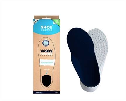  SHOE DOCTOR INSOLE SPORTS FOOTBED SIZE EURO 43 (AUS 9) CARBON ACTIVATED (PAIR)