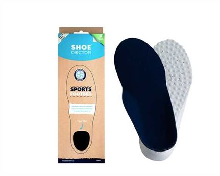 SHOE DOCTOR INSOLE SPORTS FOOTBED SIZE EURO 46 (AUD 12) CARBON ACTIVATED (PAIR)
