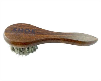  SHOE DOCTOR SHOE BRUSH LARGE DAUBER HORSE HAIR with WOODEN HANDLE