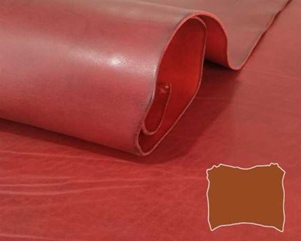 VEG TANNED DOUBLE SHOULDER RED MILLED 3.6/3.8MM LEATHER FROM TUSCANY ITALY.