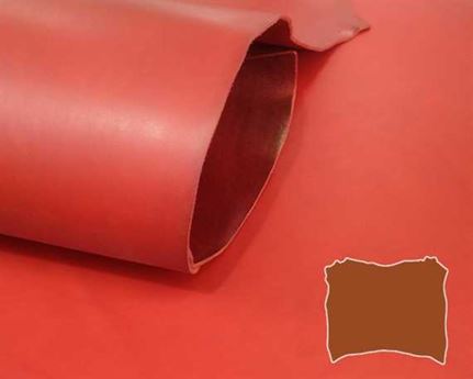 VEG TANNED DOUBLE SHOULDER RED #388 3.0/3.2MM LEATHER FROM TUSCANY ITALY.