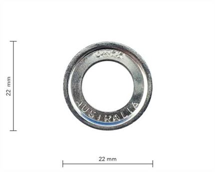 WASHER FOR SP6 EYELET NICKEL PLATE 