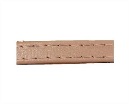 LEATHER STRAPPING STITCHED BEIGE 12MM