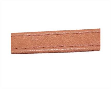 LEATHER STRAPPING STITCHED CAMEL 12MM