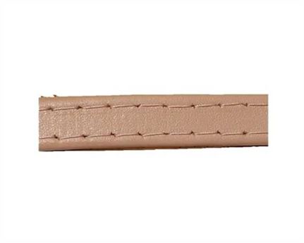 LEATHER STRAPPING STITCHED BEIGE 15MM